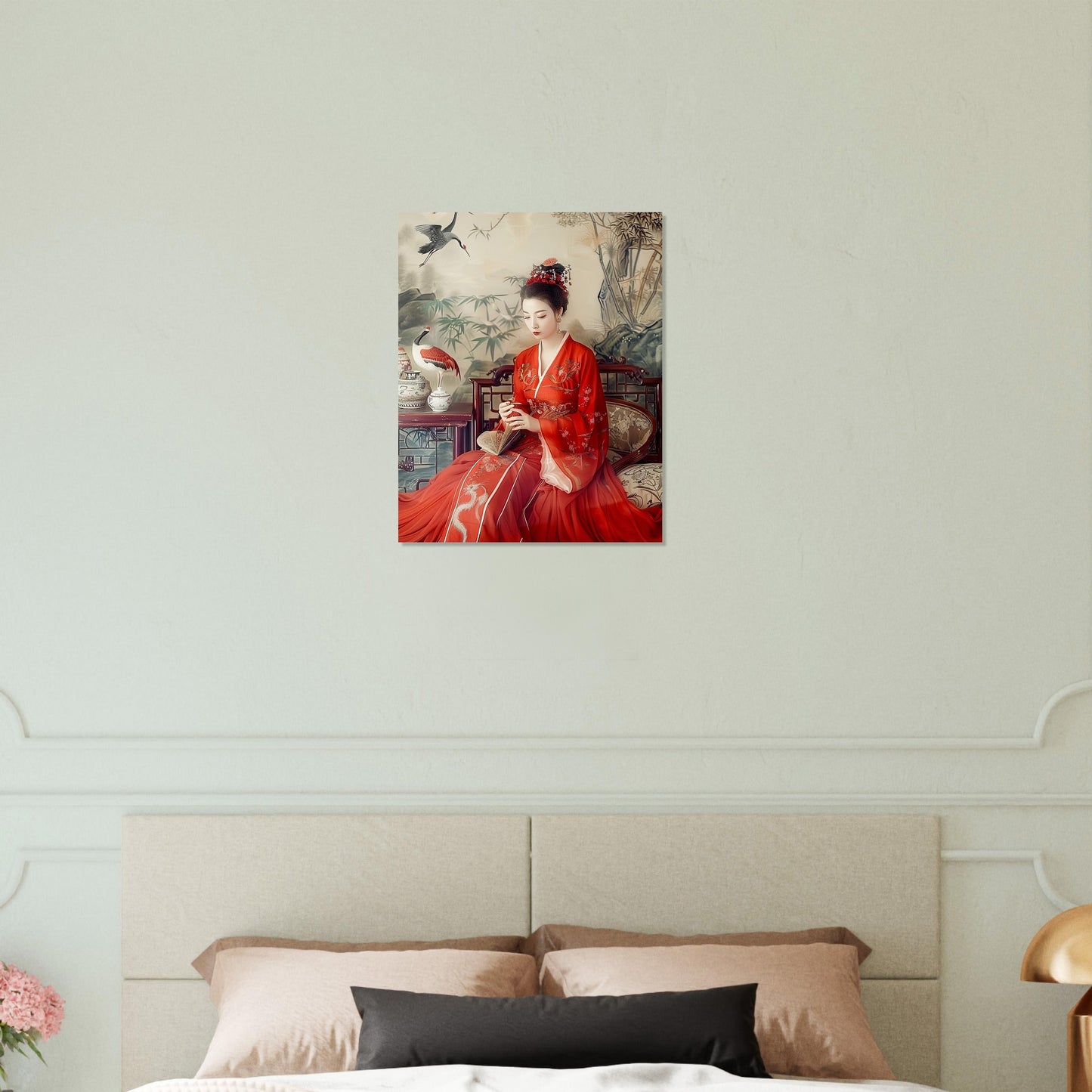 Crimson Solitude - Classic Art-print-on-foam-board