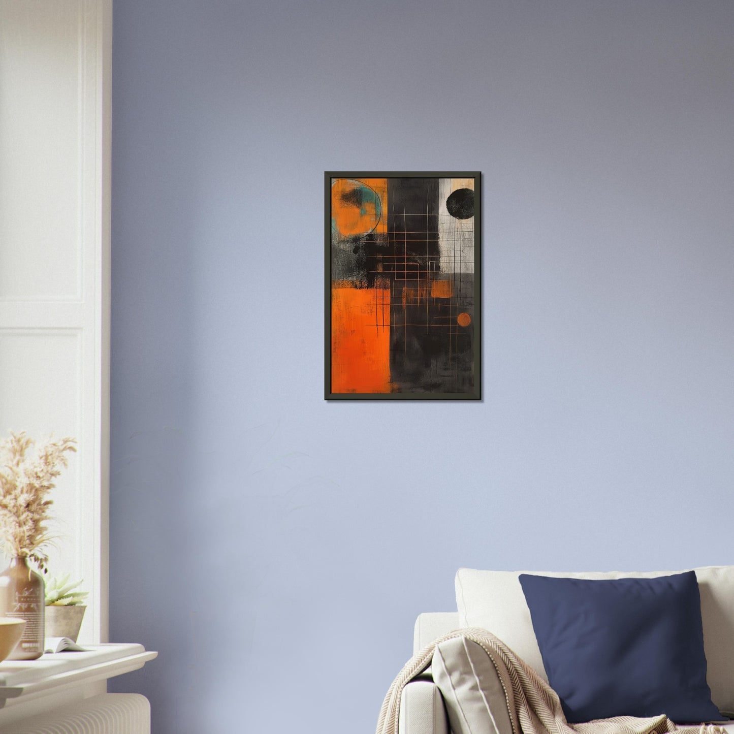 Geometric Dusk - Abstract wall art-print-in-aluminum-frame