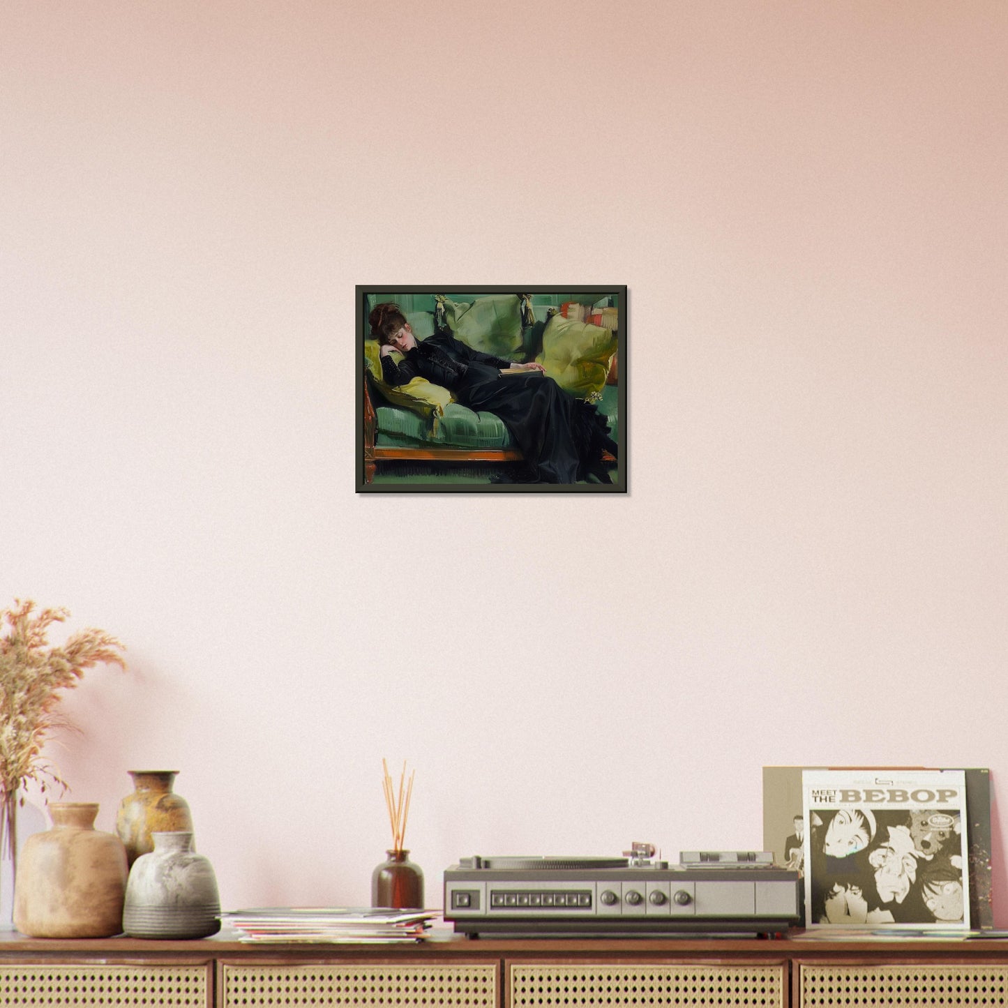 Repose in Reverie - A Moment Suspended in Time - Classic Art-print-in-aluminum-frame