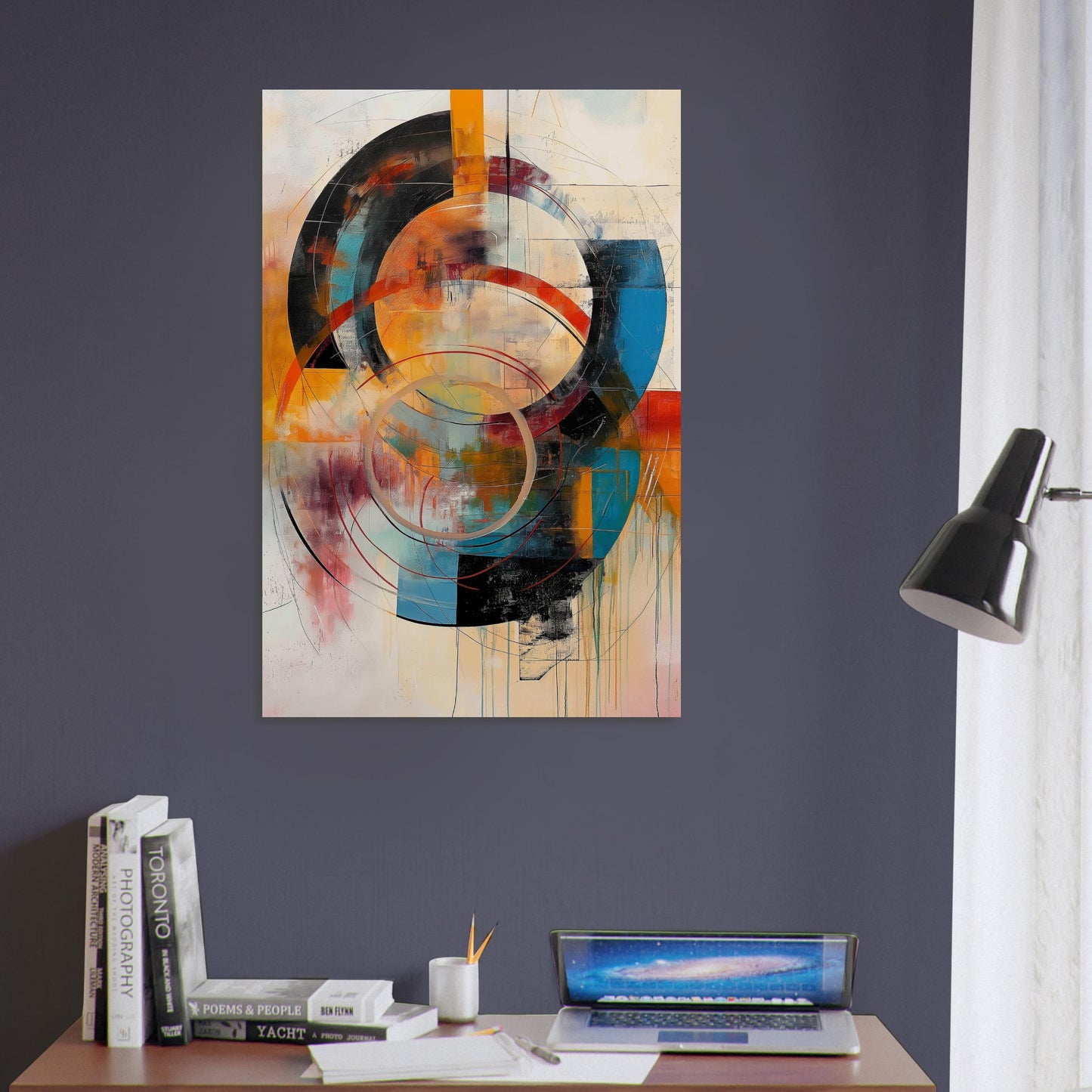 Chromatic Vortex - Modern Abstract Art-print-on-foam-board