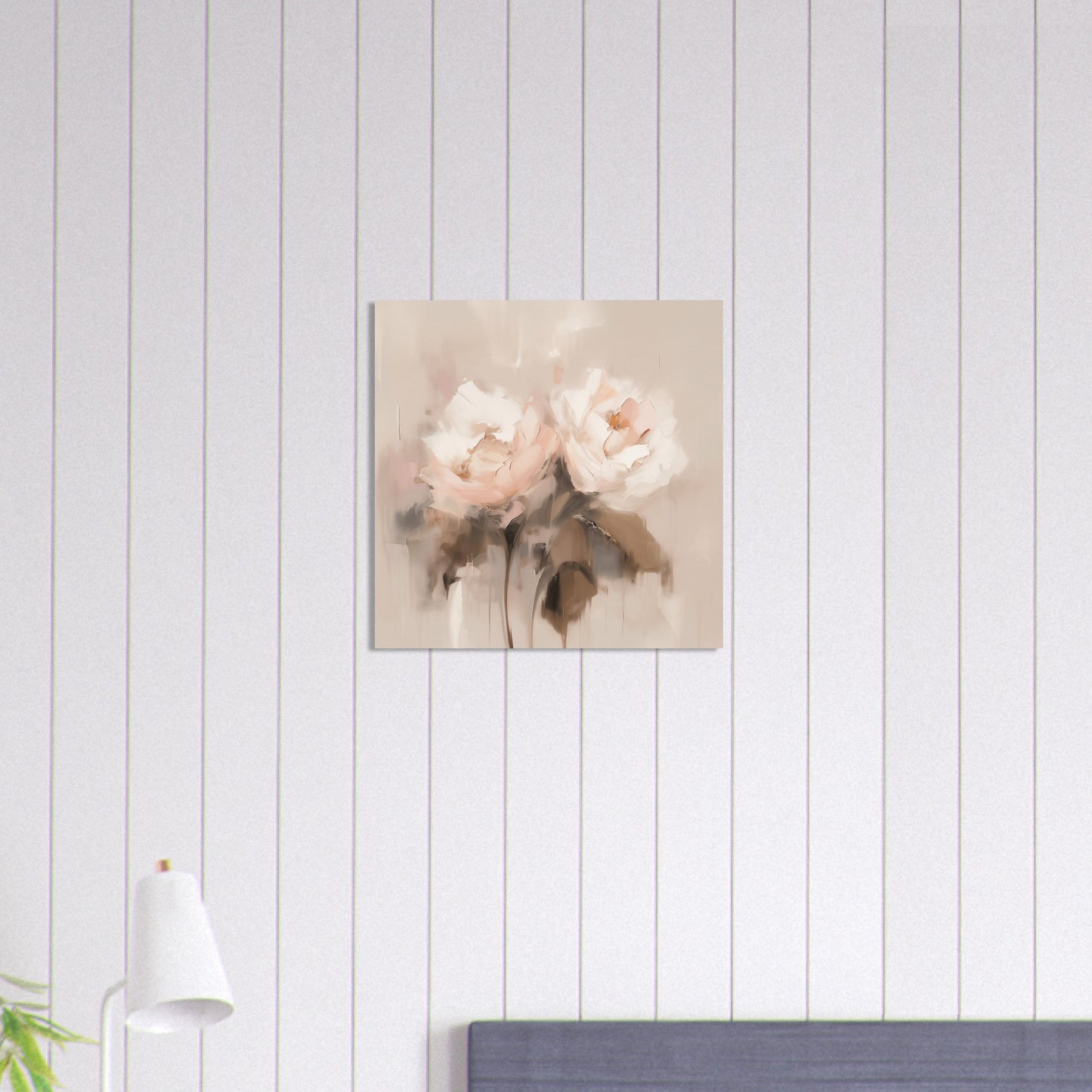 Ballet of Dawn - Gentle Rose Triptych - Abstract Wall Art-poster