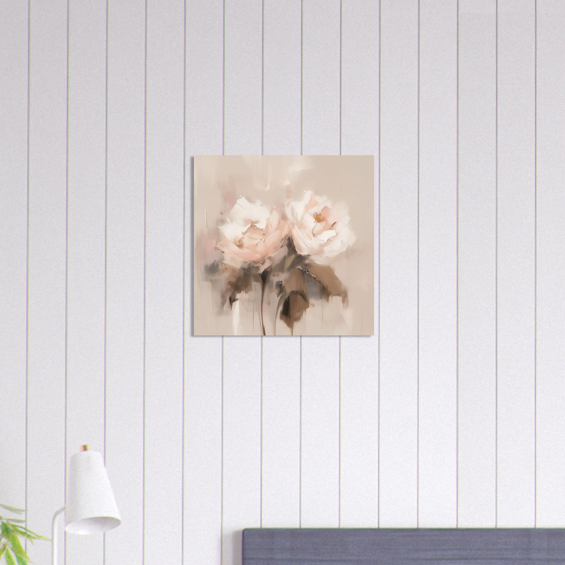 Ballet of Dawn - Gentle Rose Triptych - Abstract Wall Art-poster