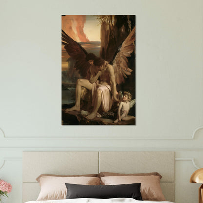 Celestial Aegis - Guardians at Dusk - Classic Art-print-on-aluminum