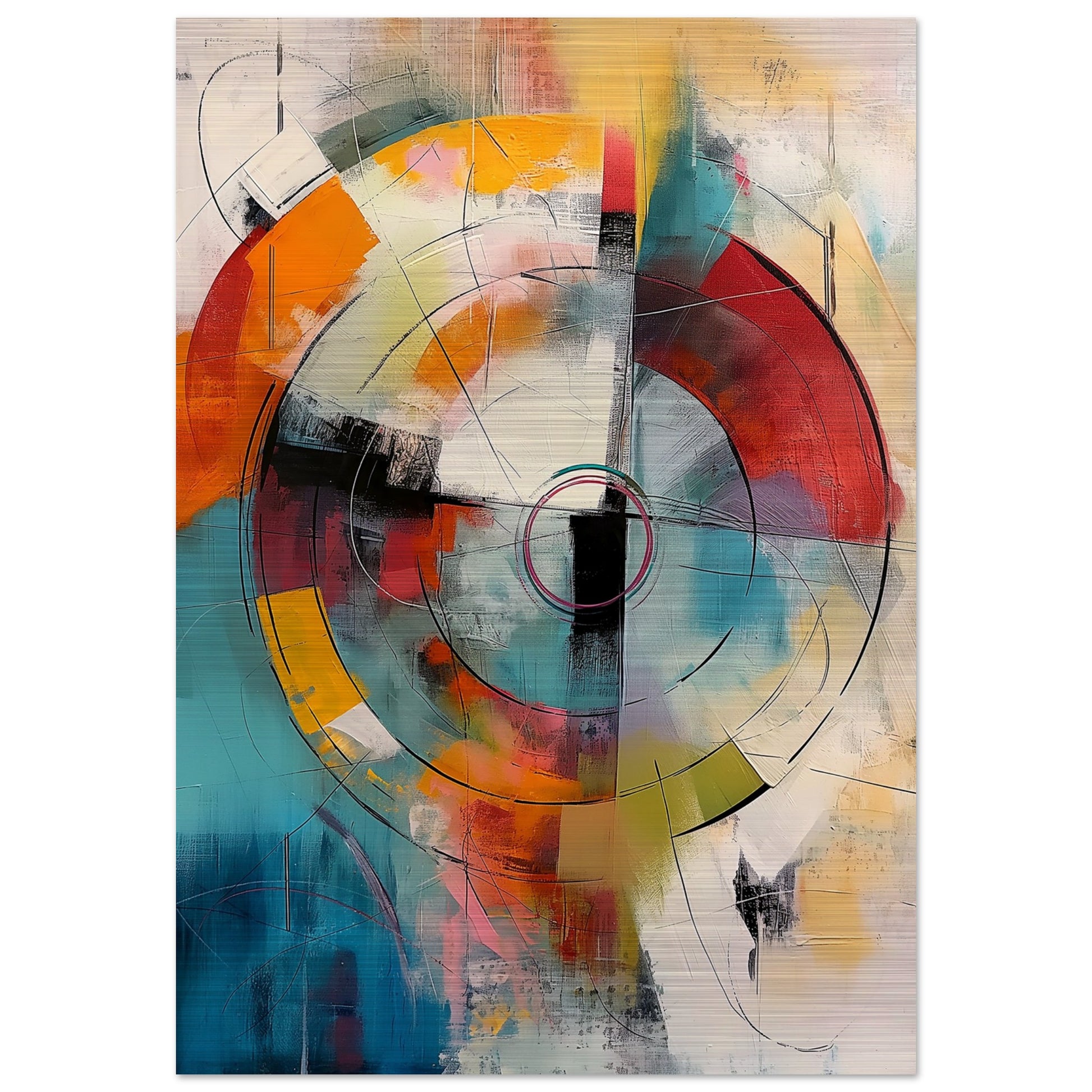 Chromatic Pulse - Modern Abstract Art-print-on-aluminum