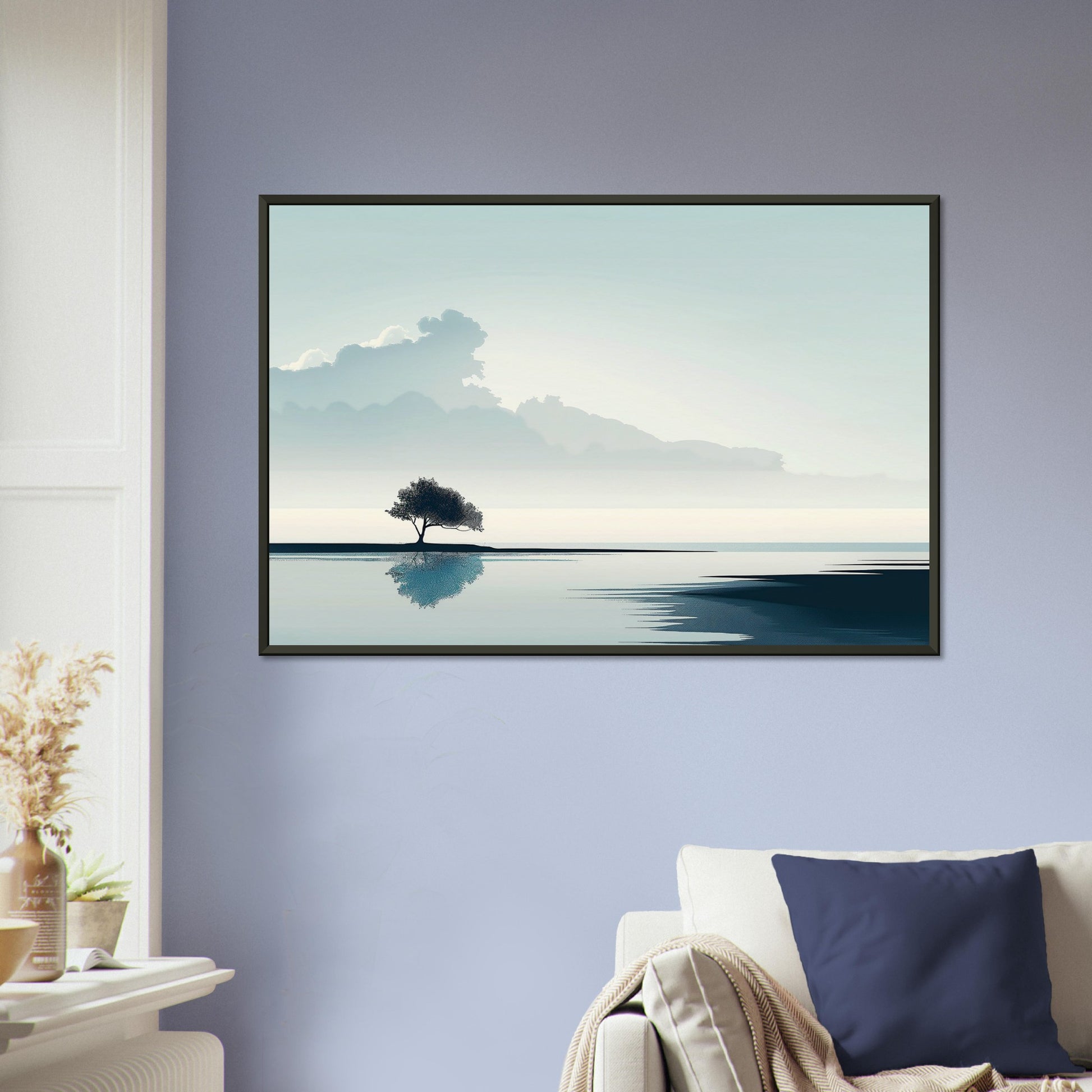 Tranquil Horizons - Landscape Art-print-in-aluminum-frame