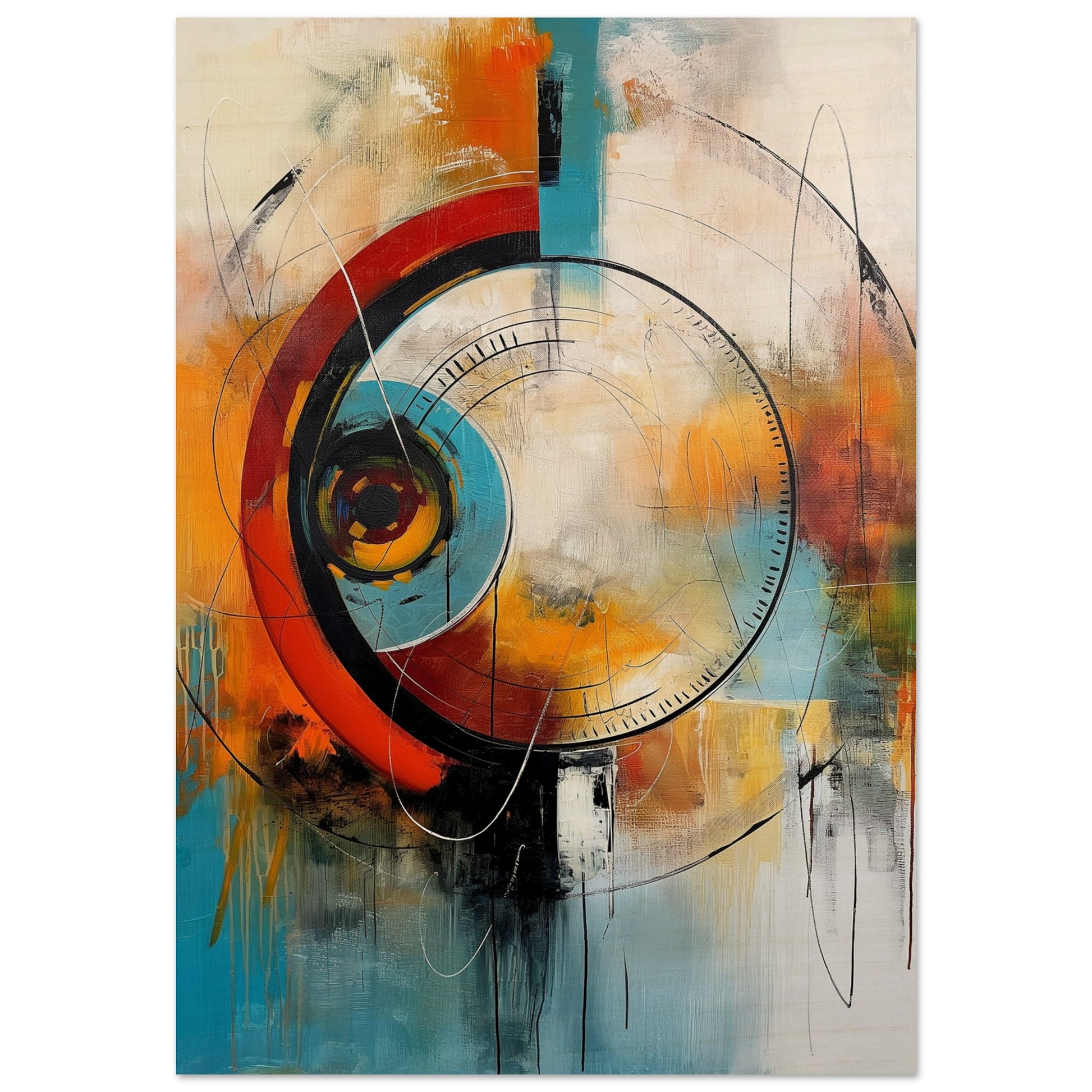 Spectral Synthesis - Abstract wall art-print-on-wood