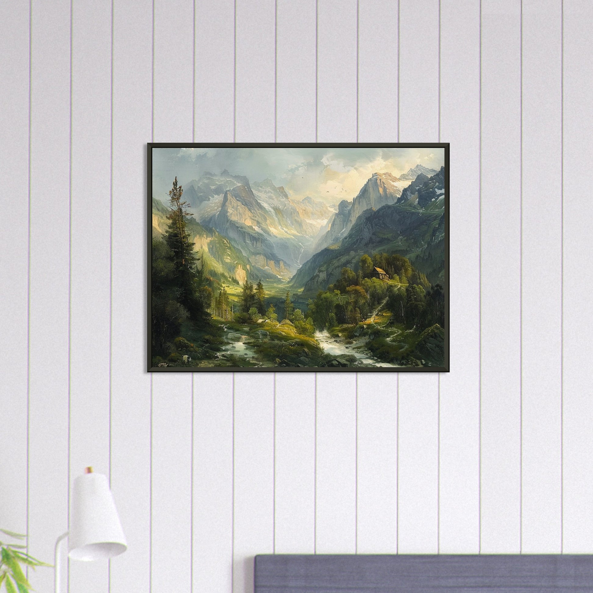 Alpine Serenity - A Portrait of the Tztal Valley - Nature Art-print-in-aluminum-frame