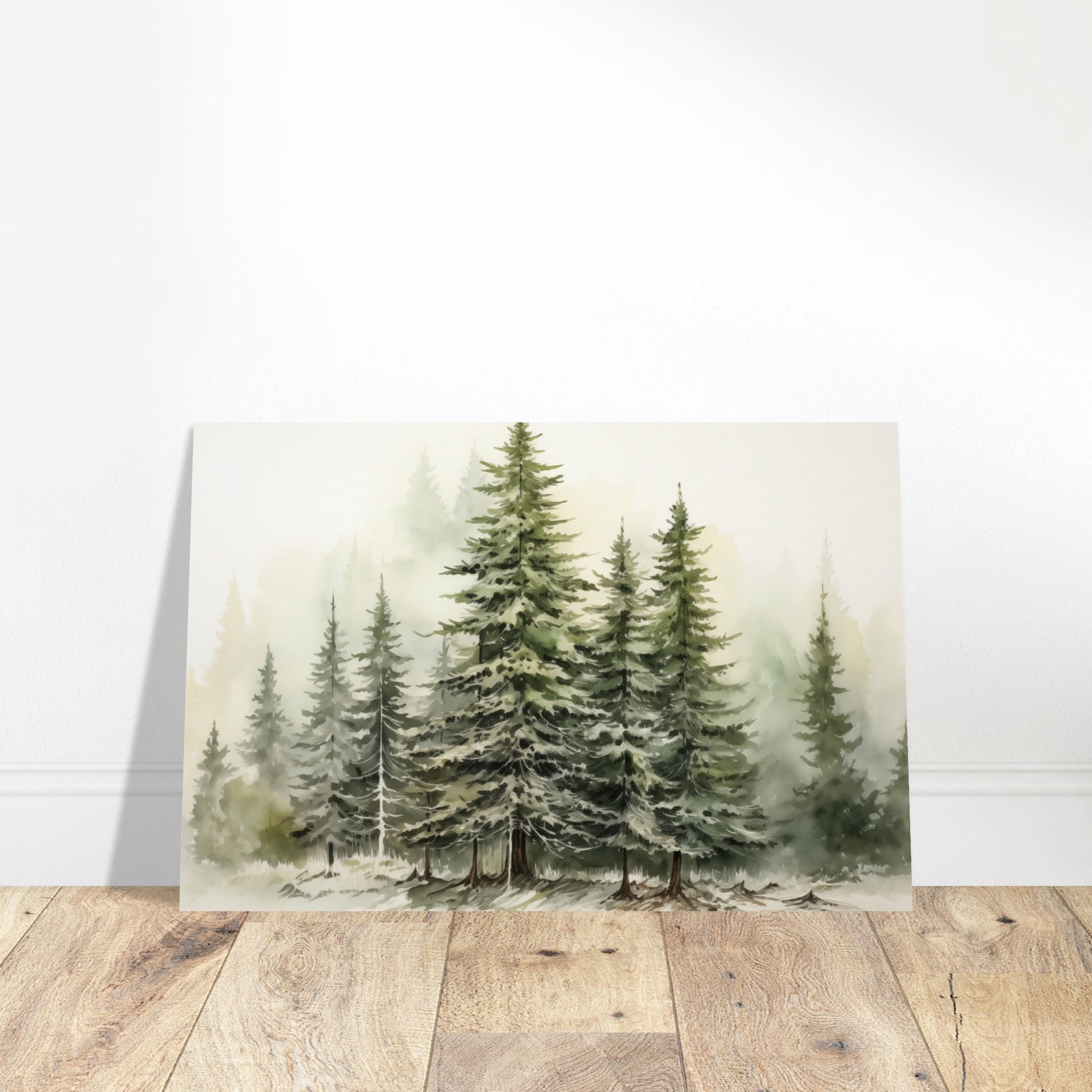 Verdant Veil - The Winter's Slumber - Landscape Art-poster