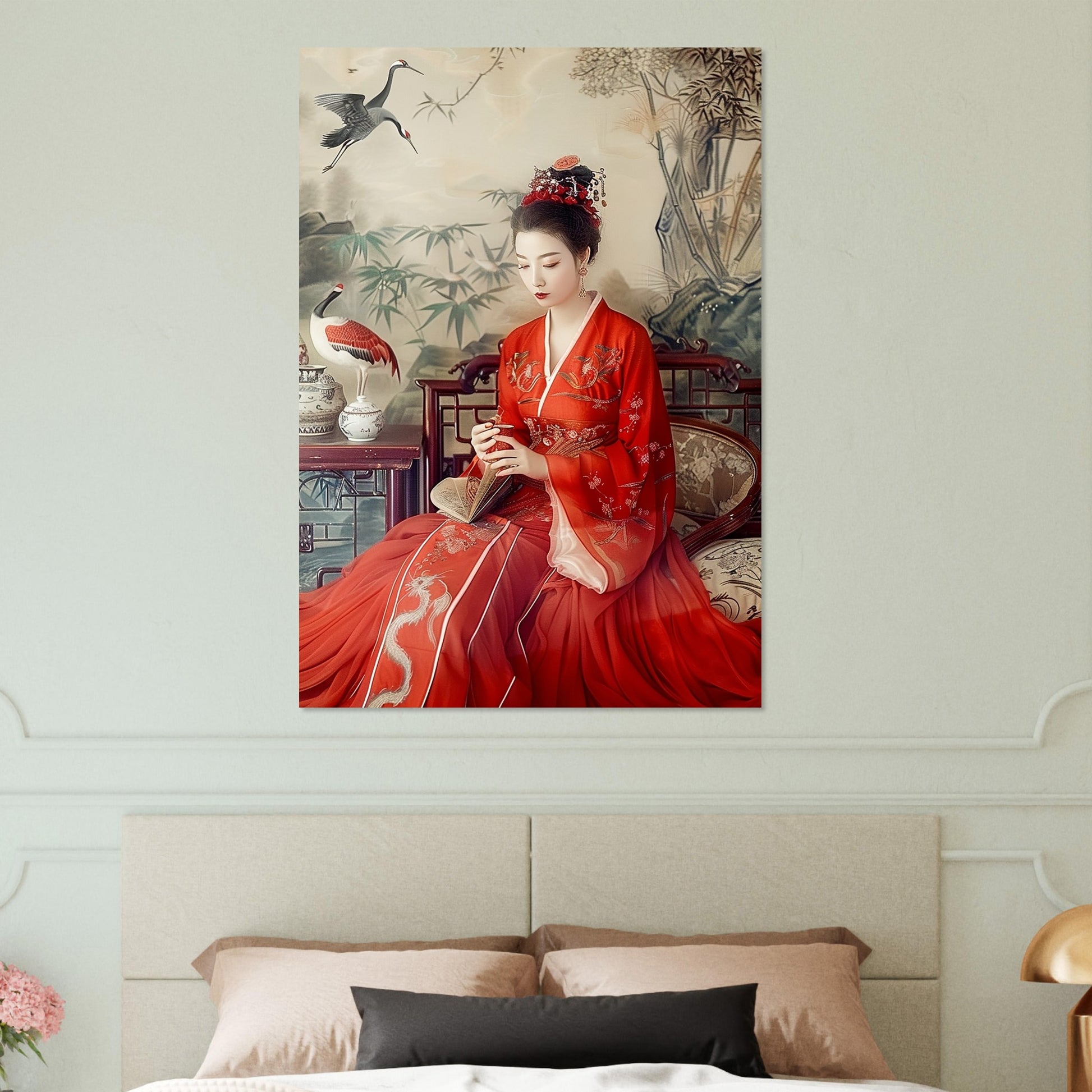 Crimson Solitude - Classic Art-print-on-foam-board