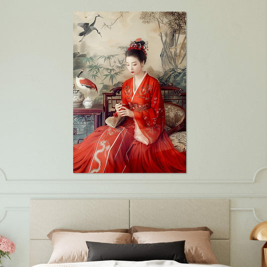 Crimson Solitude - Classic Art-print-on-foam-board