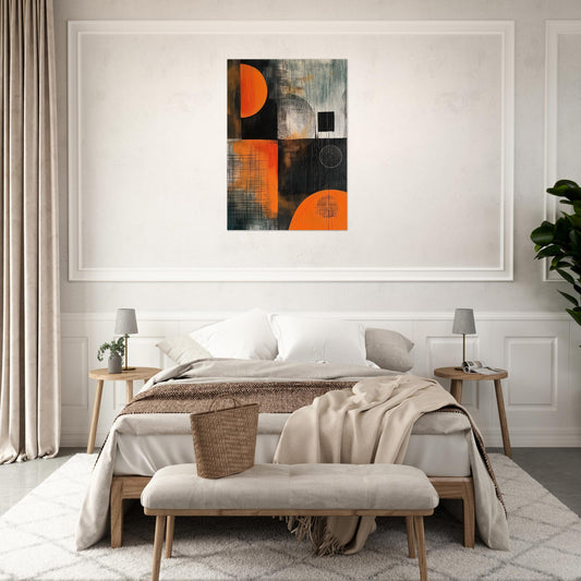 Harmony in Asymmetry - Abstract wall art-print-on-foam-board