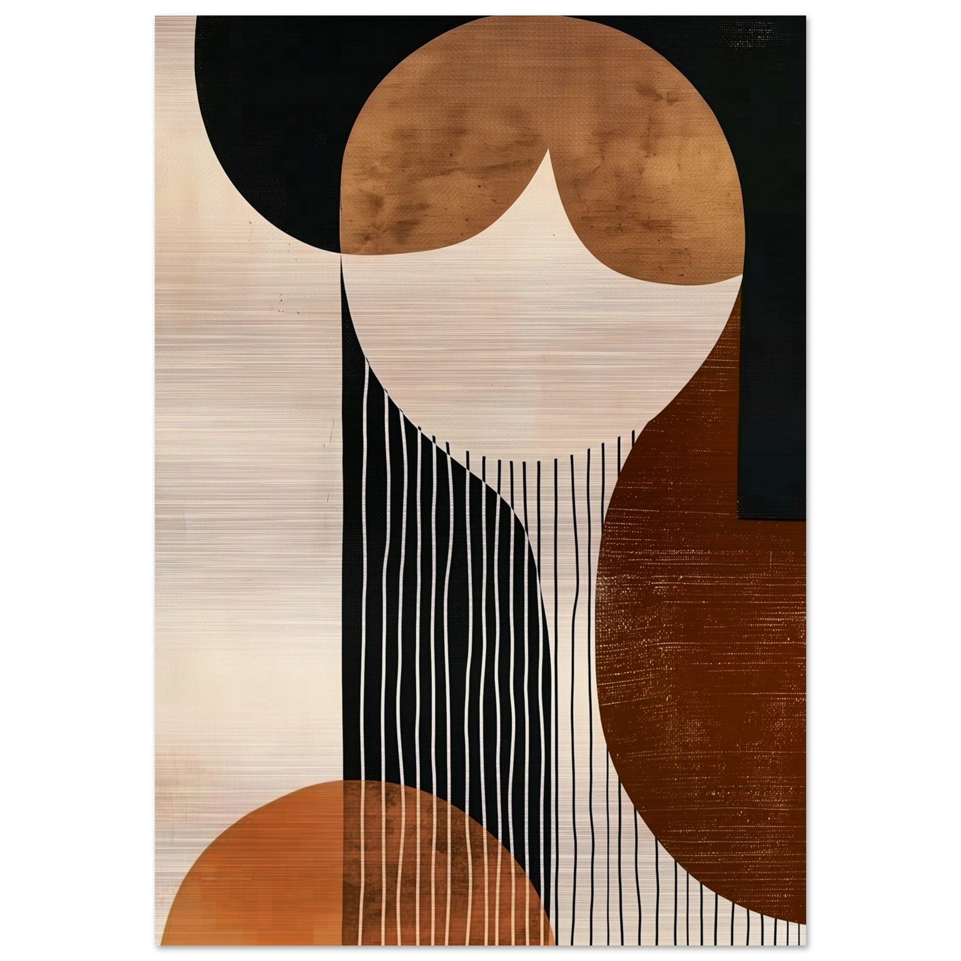 Harmonic Contrasts - The Elegance of Simplicity - Abstract wall art-print-on-aluminum