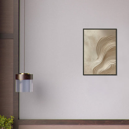 Desert Waves - Abstract wall art-print-in-aluminum-frame