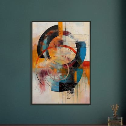 Chromatic Vortex - Modern Abstract Art-print-in-aluminum-frame