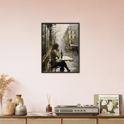 Solo Toast in Paris - Fine arts-print-in-aluminum-frame