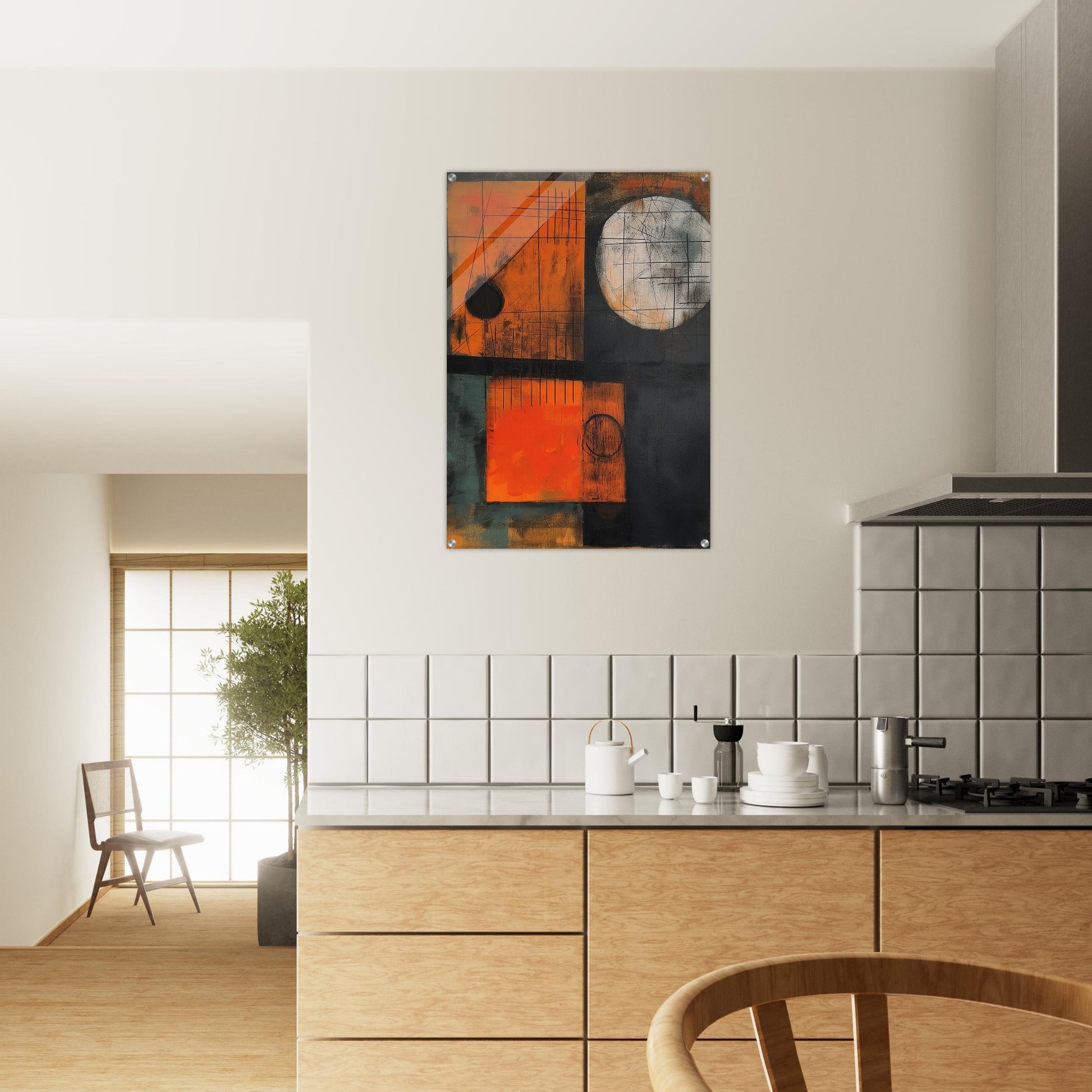 Geometric Resonance - Abstract wall art-print-on-acrylic