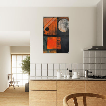 Geometric Resonance - Abstract wall art-print-on-acrylic