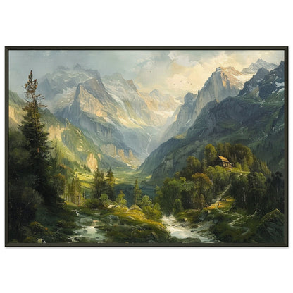 Alpine Serenity - A Portrait of the Tztal Valley - Nature Art-print-in-aluminum-frame