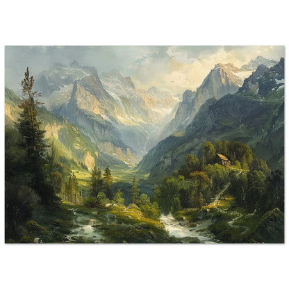 Alpine Serenity - A Portrait of the Tztal Valley - Nature Art-poster