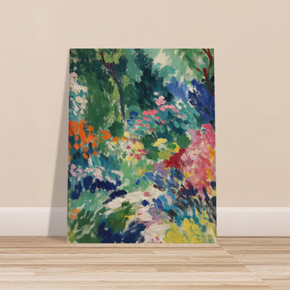 Vibrant Garden Symphony - Abstract Floral Canvas - Abstract Wall Art-poster