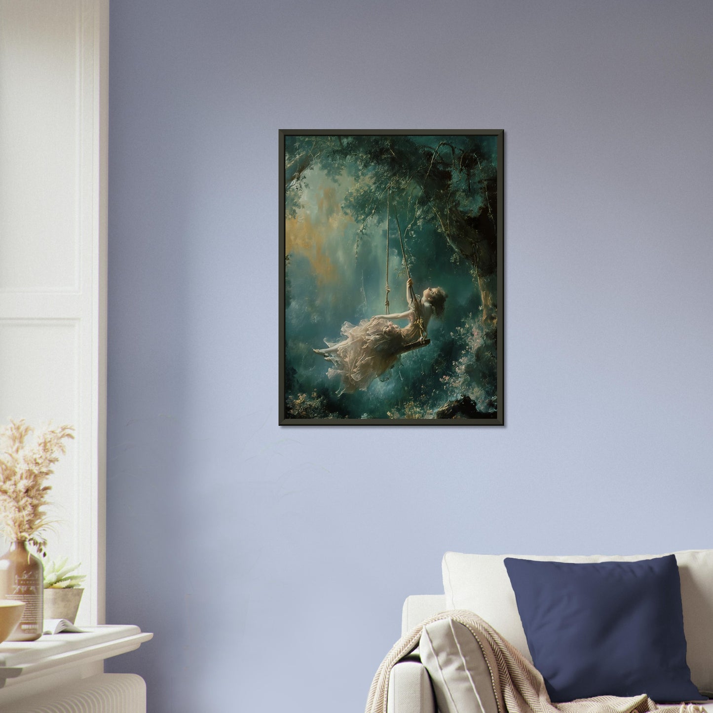 Ethereal Swing - Whispers of Dreams - Classic Art-print-in-aluminum-frame