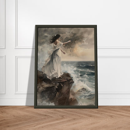 Abyssal Echoes - The Call of the Tides - Classic Art-print-in-aluminum-frame