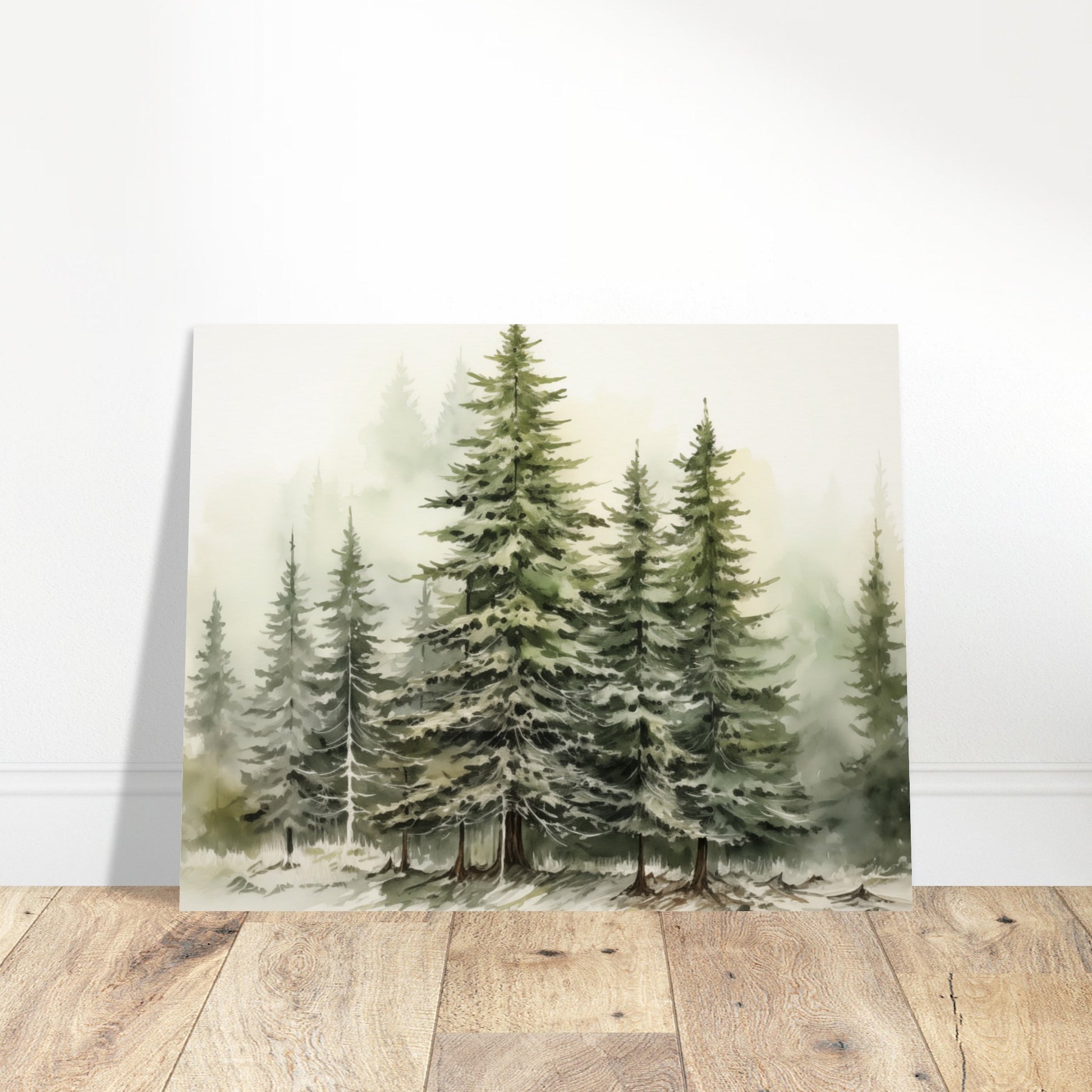 Verdant Veil - The Winter's Slumber - Landscape Art-poster