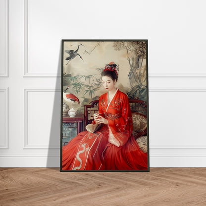 Crimson Solitude - Classic Art-print-in-aluminum-frame