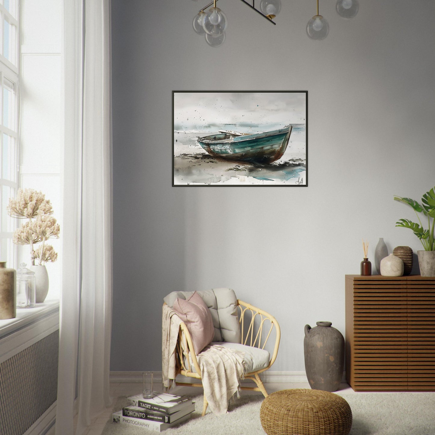 Solitary Voyage - Fine arts-print-in-aluminum-frame