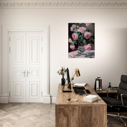 Ephemeral Blooms in Repose - Floral Art-print-on-wood