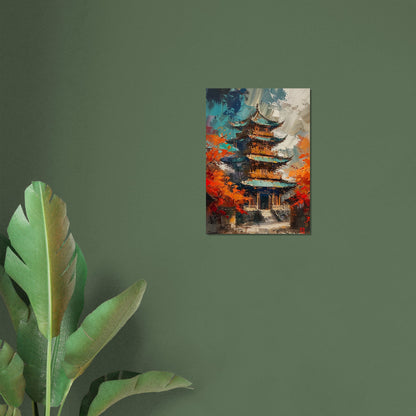 Autumn Monastery - Abstract Wall Art-poster