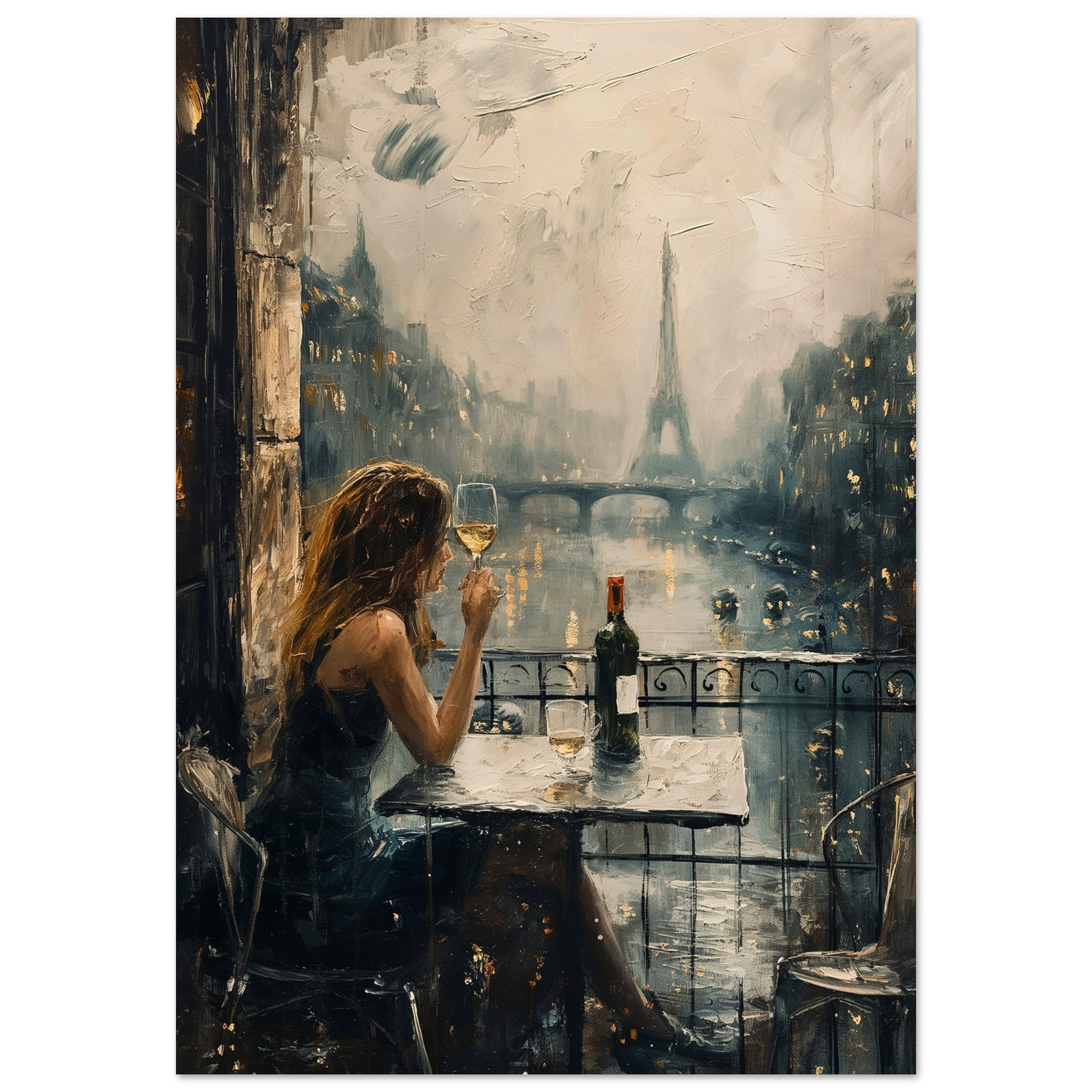 Reflections by the Seine - Fine arts-print-on-foam-board