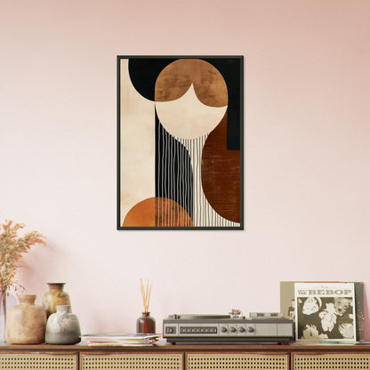 Harmonic Contrasts - The Elegance of Simplicity - Abstract wall art-print-in-aluminum-frame