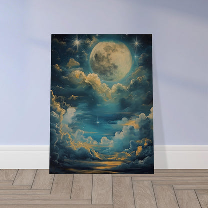 Lunar Sonata - An Evening's Rhapsody in Blue - Fantasy Art-poster