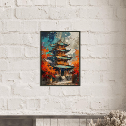 Autumn Monastery - Abstract Wall Art-print-in-aluminum-frame