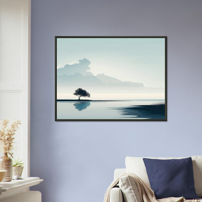 Tranquil Horizons - Landscape Art-print-in-aluminum-frame