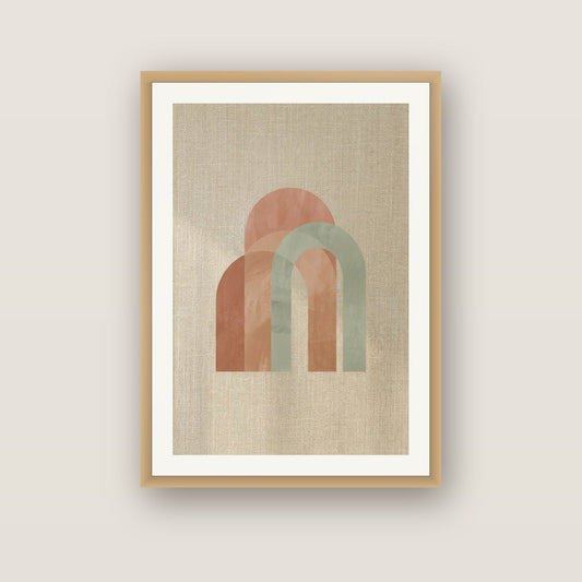 Earth Arch No. 1 — Large 40×60 cm print in a solid oak frame