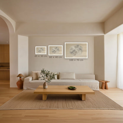 Vapor Abstract No. 1 — Medium, Large and Statement sizes compared on one wall